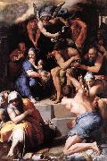 TIBALDI, Pellegrino Adoration of the Christ Child gi oil painting